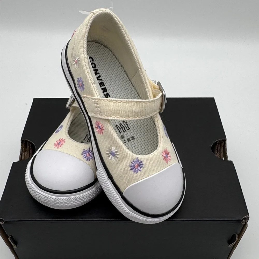 Converse Baby /‎ Kids Cream Floral Sneakers